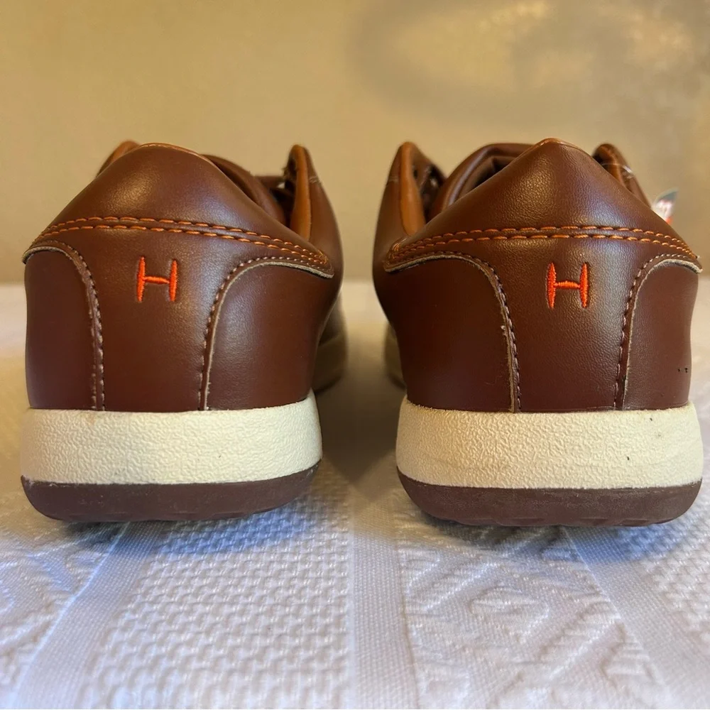NWT Men’s Hawke & Co‎ Nubuck Brown Leather Skater Athlete Shoes Size 8